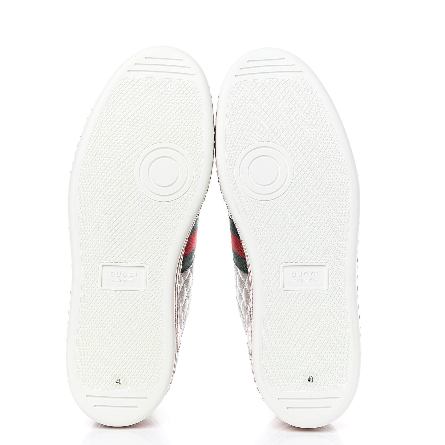 Laminated Nappa Crystal Web Bee Embroidered Trapuntata Womens Ace Platform Sneakers 40 Argento