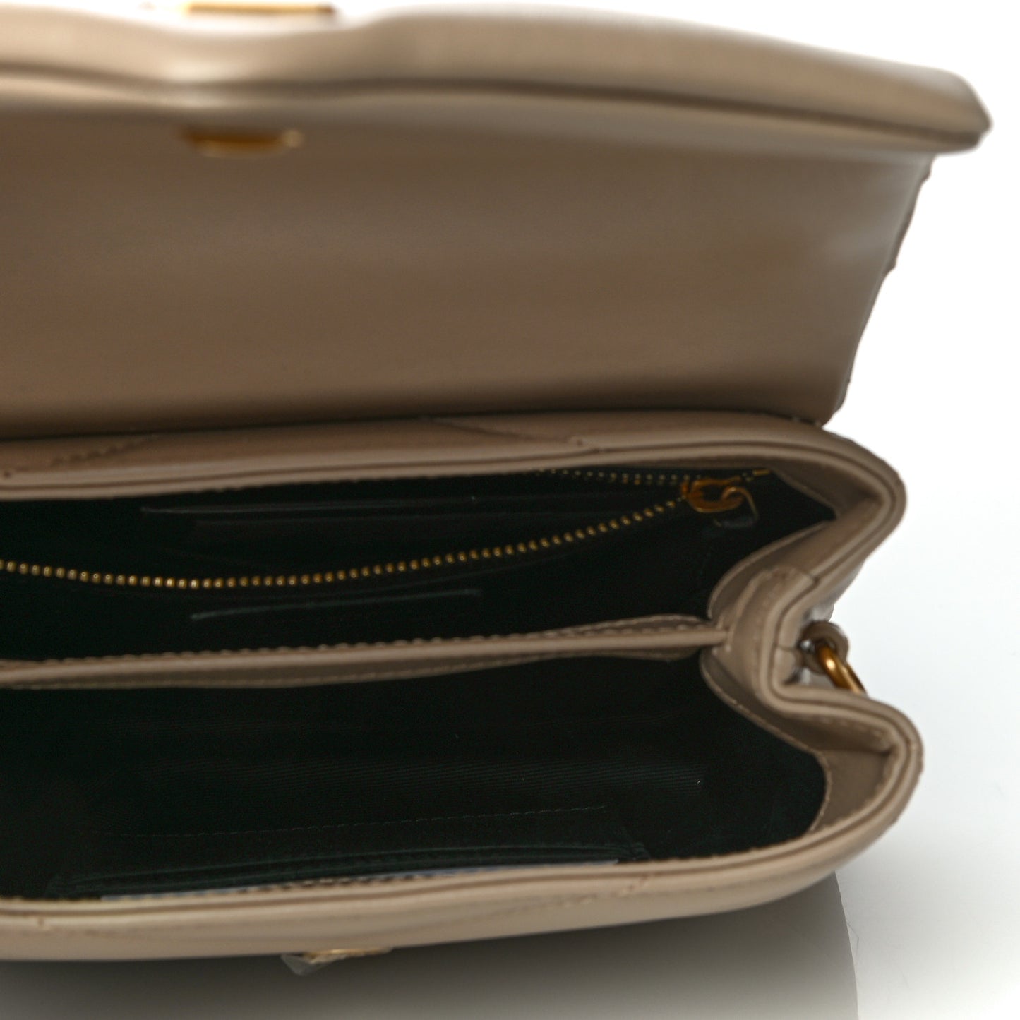 Calfskin Y Quilted Monogram Toy Loulou Crossbody Bag Dark Beige