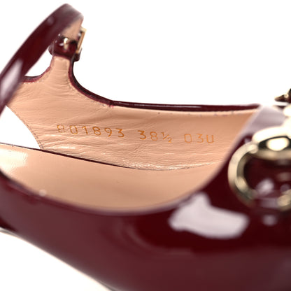 Gucci Vernice Crystal Horsebit Charlotte 42mm Slingback Pumps 38.5 Rosso Ancora 7 of 10