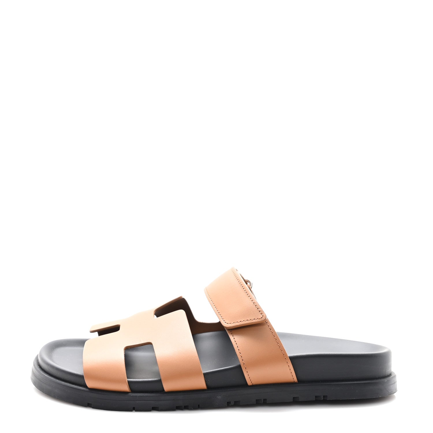 Hermes Calfskin Womens Chypre Sandals 39 Gold 1 of 10