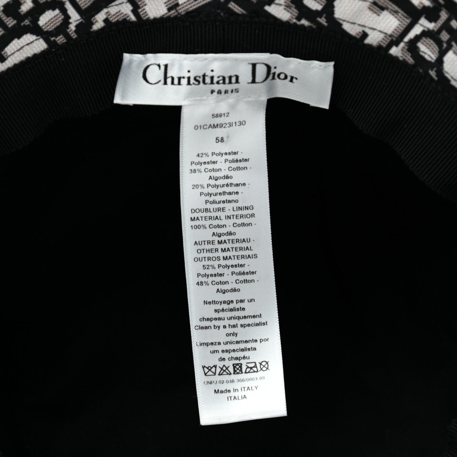 Christian Dior Camouflage Logo Bucket Hat 58 Green 9 of 9