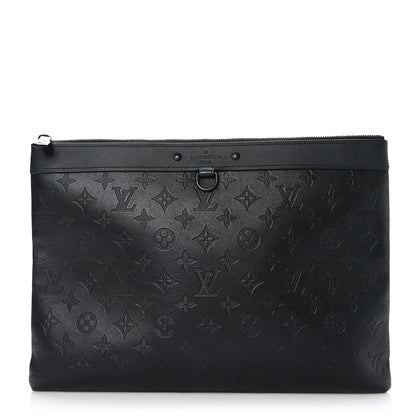 Louis Vuitton Calfskin Monogram Shadow Discovery Pochette Black 1 of 6