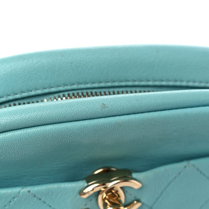 Chanel Goatskin Quilted Small Casual Trip Camera Case Light Blue 14 of 15