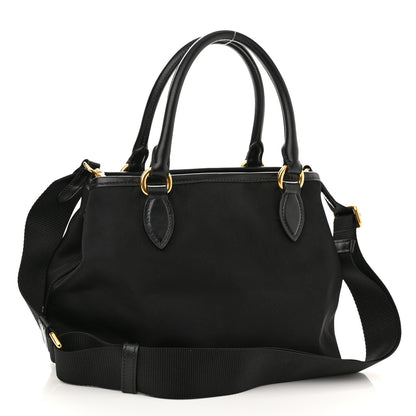 Prada Tessuto Nylon Soft Calf Small Tote Black 3 of 10