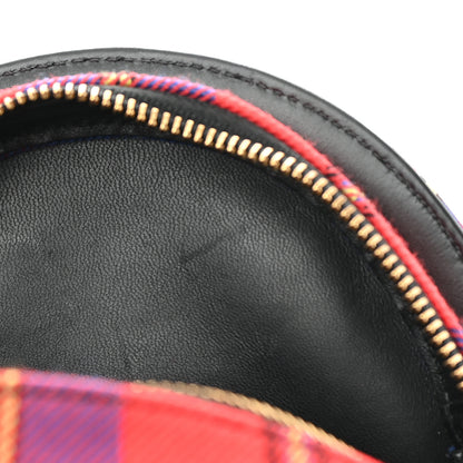 Versace Tartan Small Medallion Tribute Bowling Bag Red 13 of 14