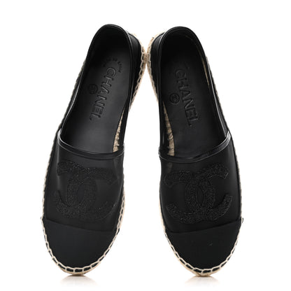 Chanel Mesh Grosgrain CC Espadrilles 36 Black 5 of 11