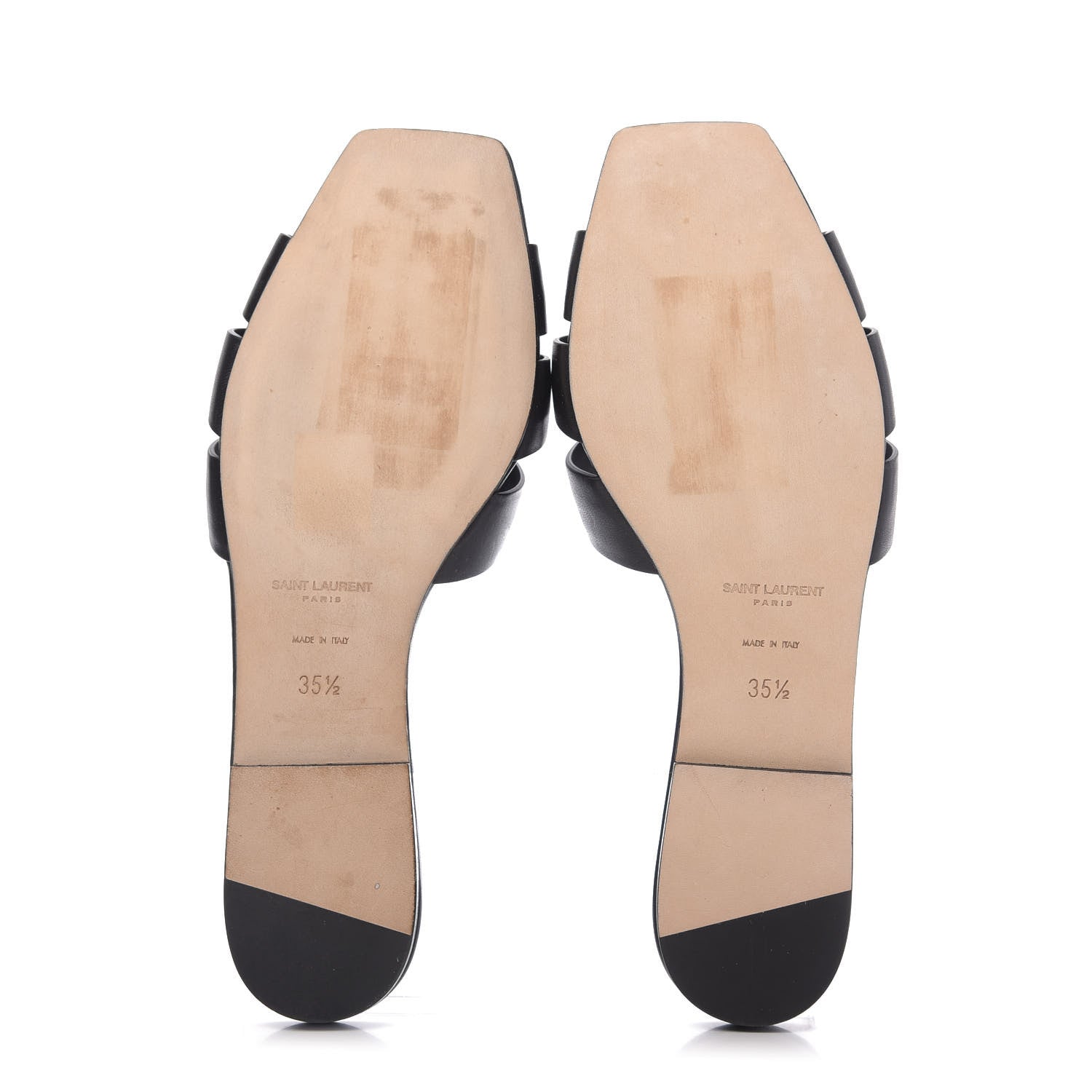 Saint Laurent Calfskin Nu Pied 05 Slide Sandals 35.5 Black 6 of 12