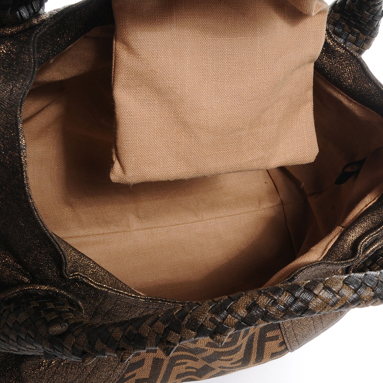 Fendi Zucca Goatskin Spy Tobacco Bronzo 5 of 9