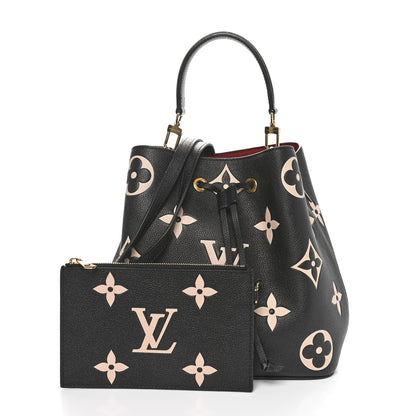 Louis Vuitton Empreinte Monogram Giant Neonoe MM Black Beige 3 of 12