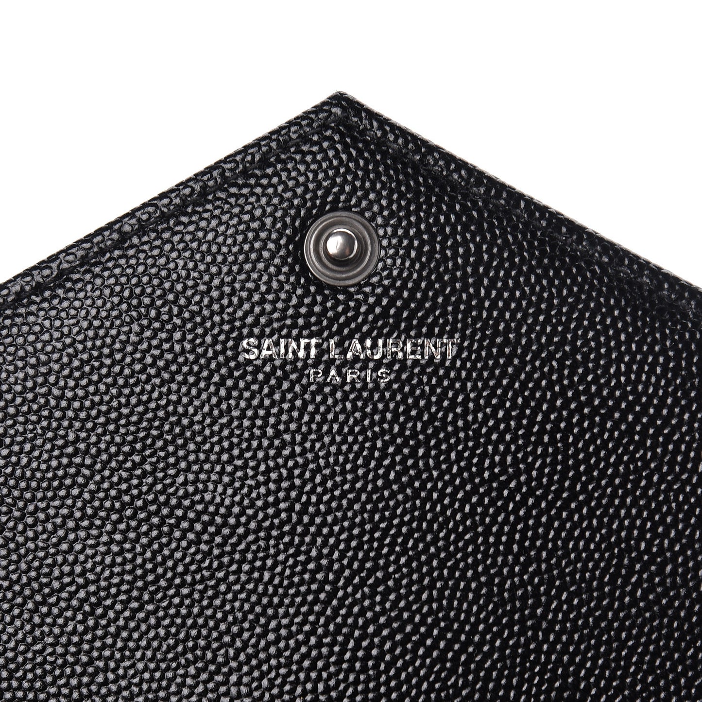 Grain De Poudre Matelasse Chevron Monogram Chain Wallet Black