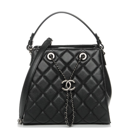 Chanel Caviar Quilted Small CC Bucket Bag Black 1 of 9