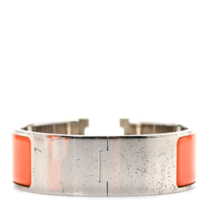 Hermes Enamel Wide Clic Clac H Bracelet PM Orange 3 of 6