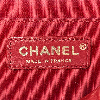 Chanel Aged Calfskin Chevron Quilted Backpack Red 6 of 18