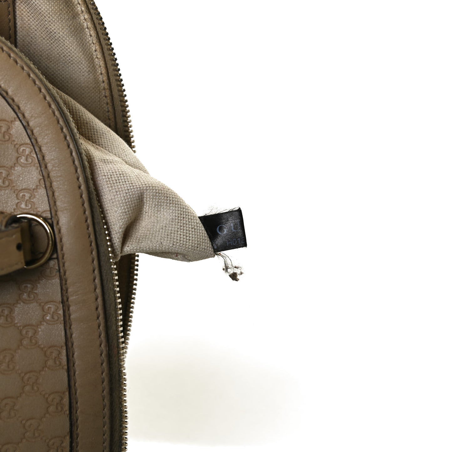 Microguccissima Small Nice Top Handle Dome Bag Beige