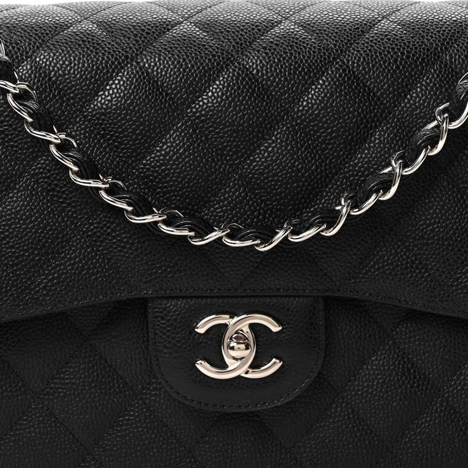 Chanel Caviar Quilted Jumbo Double Flap Black 8 of 11