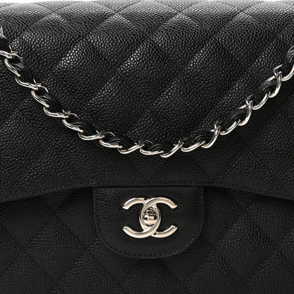 Chanel Caviar Quilted Jumbo Double Flap Black 8 of 11