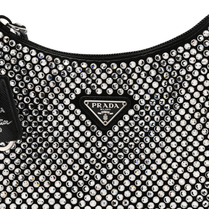Prada Satin Crystal Mini Re-Edition 2000 Bag Cristal 7 of 9