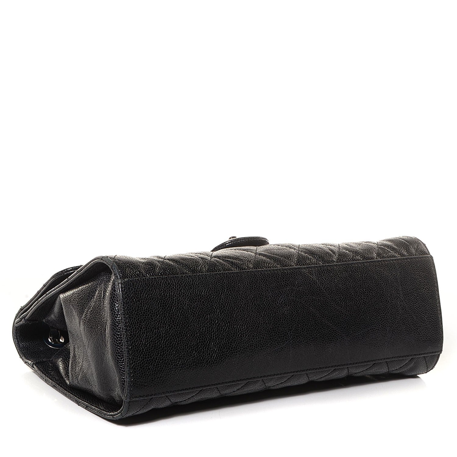 Chanel Crumpled Grained Calfskin CC Crave Jumbo Flap Black 4 of 9