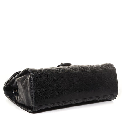 Chanel Crumpled Grained Calfskin CC Crave Jumbo Flap Black 4 of 9