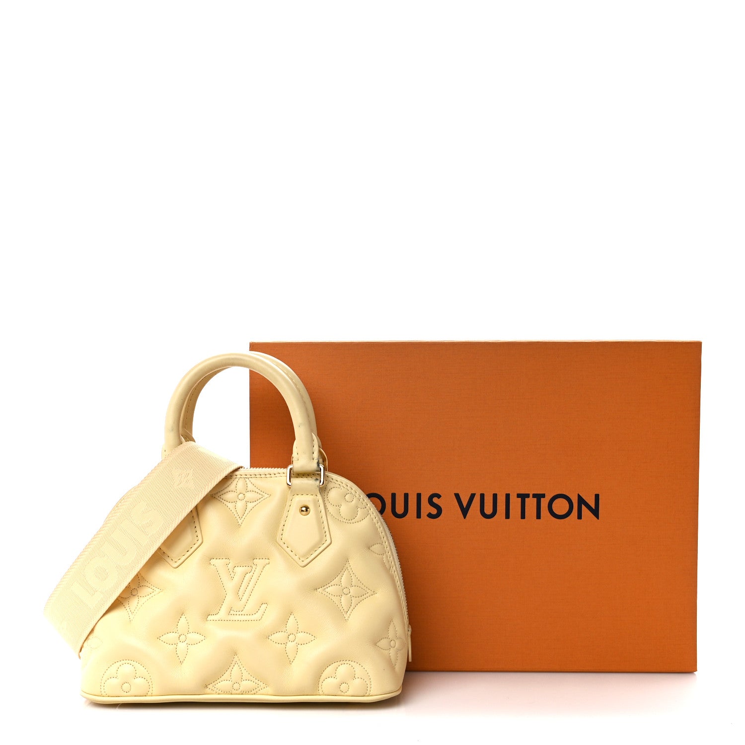Louis Vuitton Calfskin Bubblegram Alma BB Banana 12 of 12
