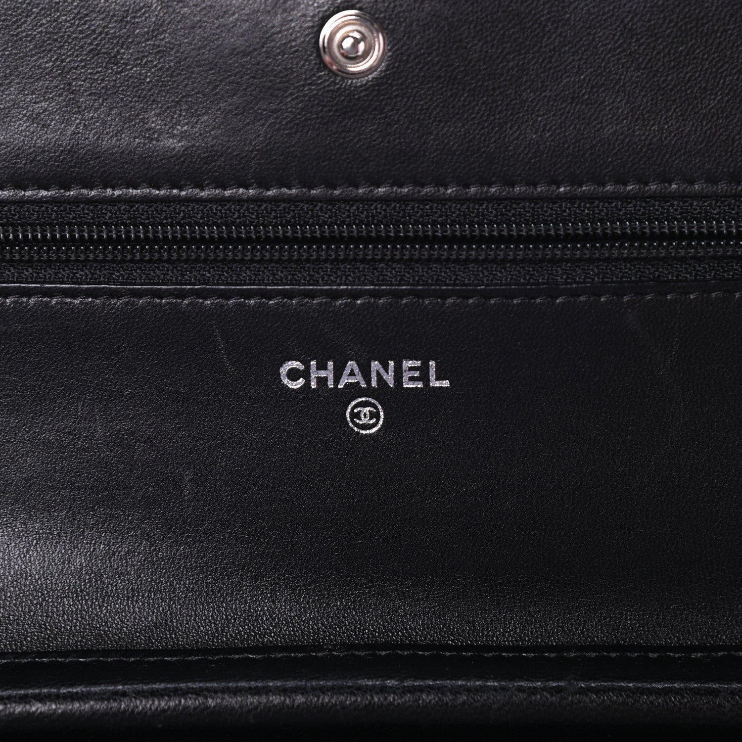 Chanel Lambskin Quilted Boy Wallet On Chain WOC Black 6 of 11