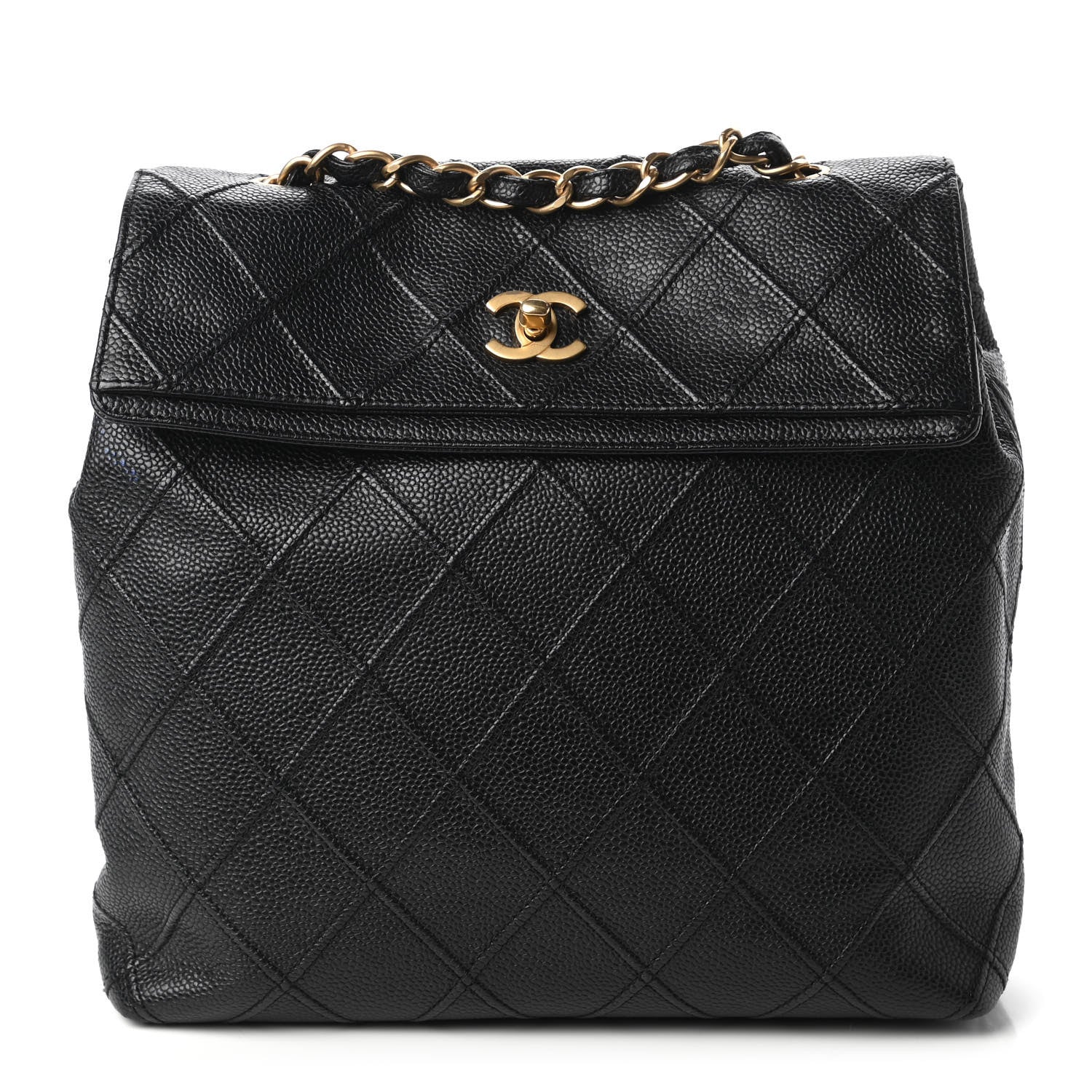 Chanel Caviar Diamond Stitched Shoulder Bag Black 1 of 10