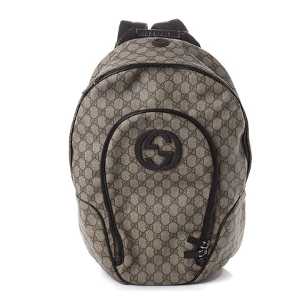 Gucci GG Plus Monogram Interlocking G Medium Backpack Dark Brown 1 of 8