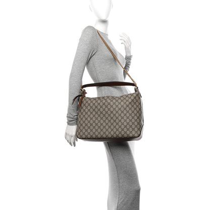Gucci GG Supreme Monogram Large Linea A Hobo Light Brown 2 of 12