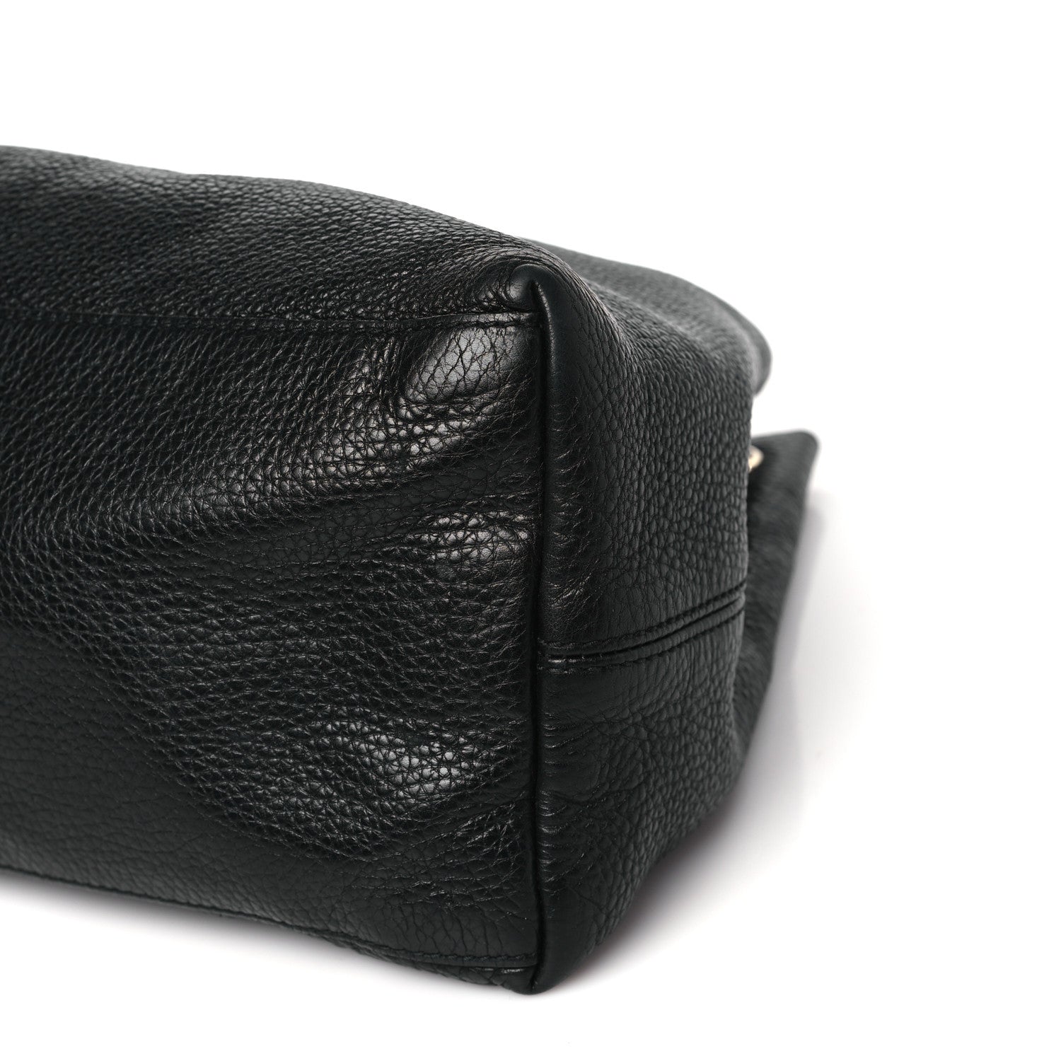 Gucci Pebbled Calfskin Large Soho Chain Shoulder Bag Black 10 of 14