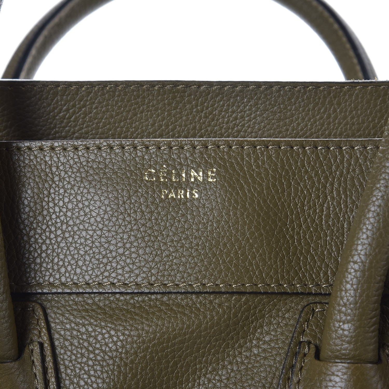 Celine Drummed Calfskin Mini Luggage Jungle 6 of 14