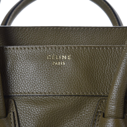 Celine Drummed Calfskin Mini Luggage Jungle 6 of 14