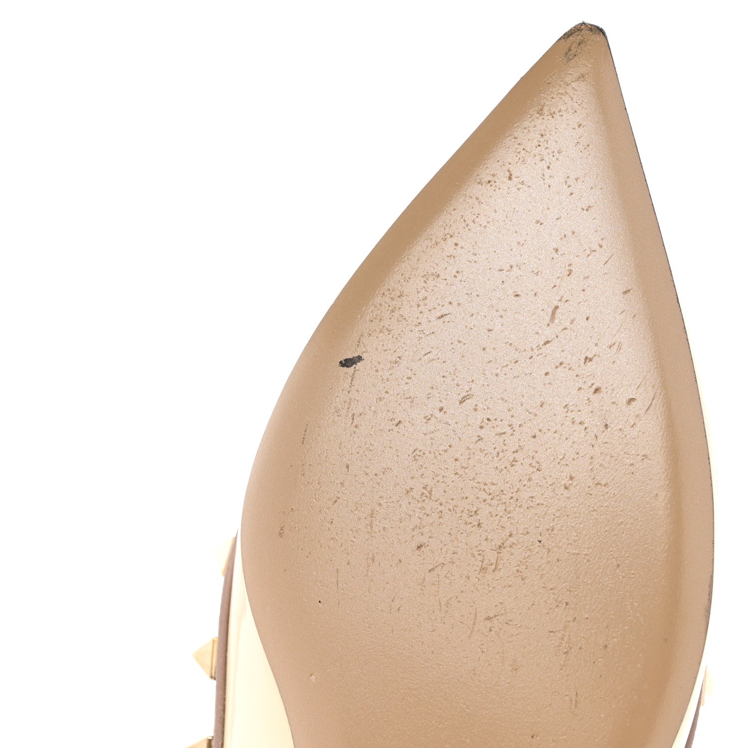 Valentino Garavani Patent Rockstud Cage Ballerina Flats 36 Light Ivory Poudre 11 of 13