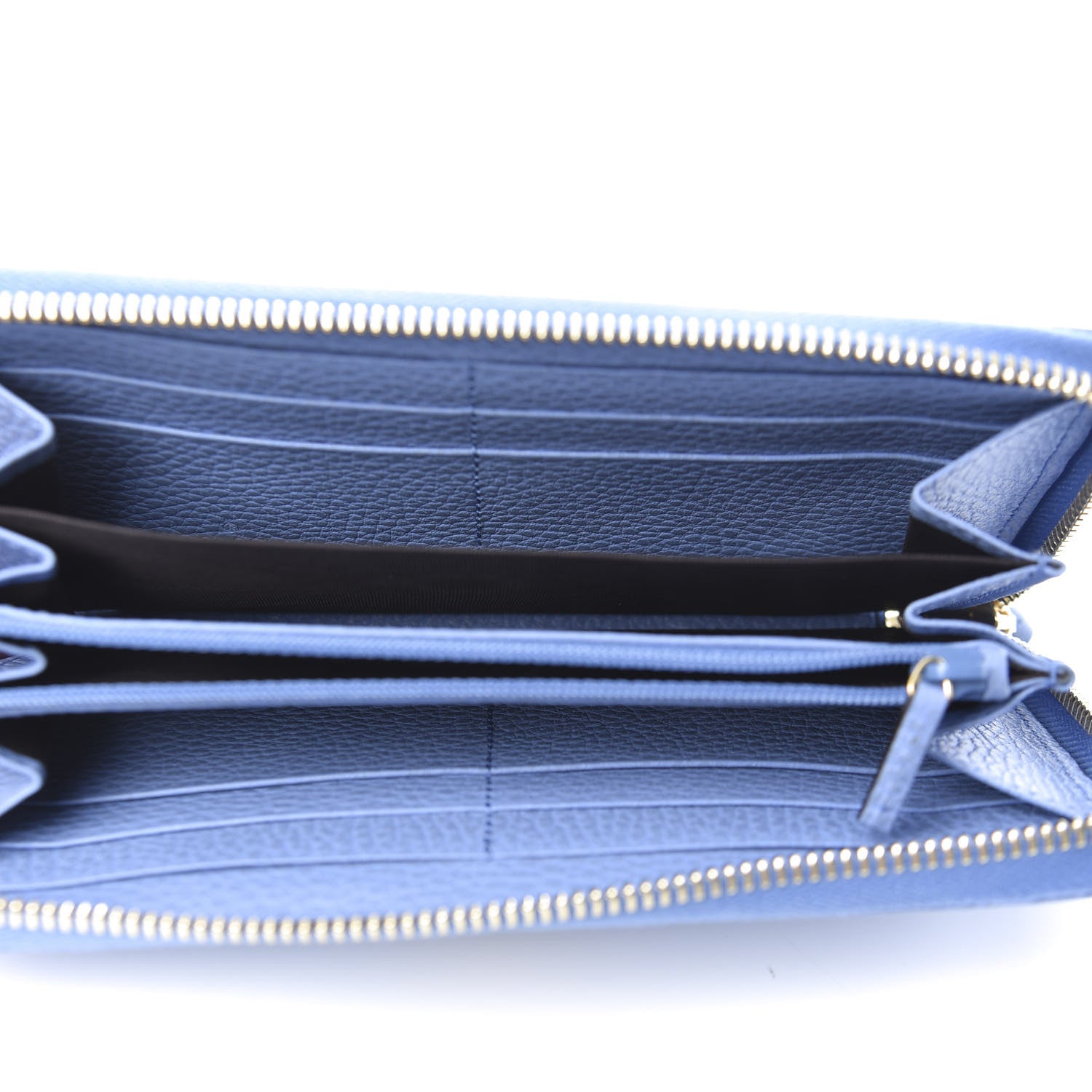 Gucci Dollar Calfskin GG Marmont Zip Around Wallet Clear Sky Blue 5 of 8