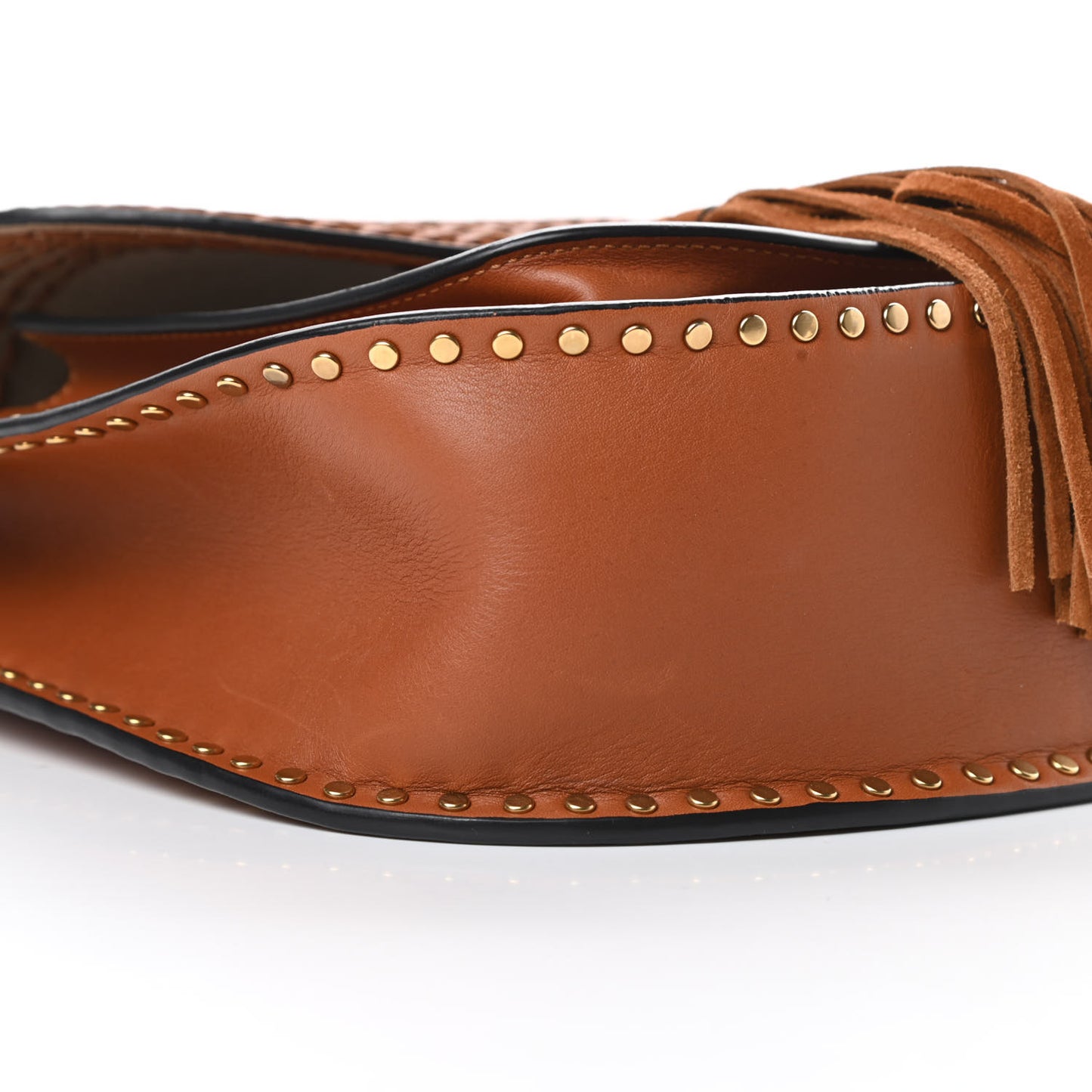 Calfskin Braided Medium Hudson Shoulder Bag Caramel