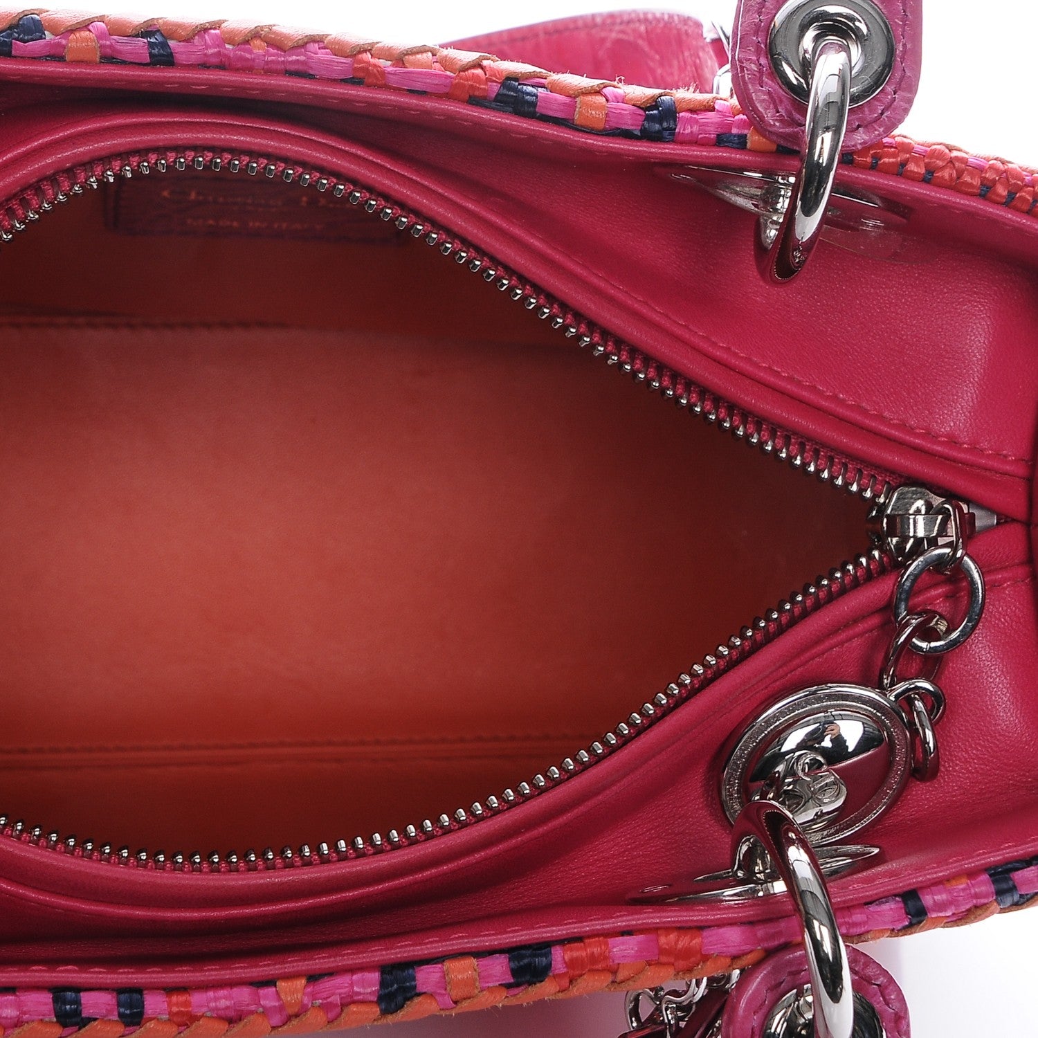 Christian Dior Crocodile Raffia Medium Lady Dior Multicolor 5 of 6