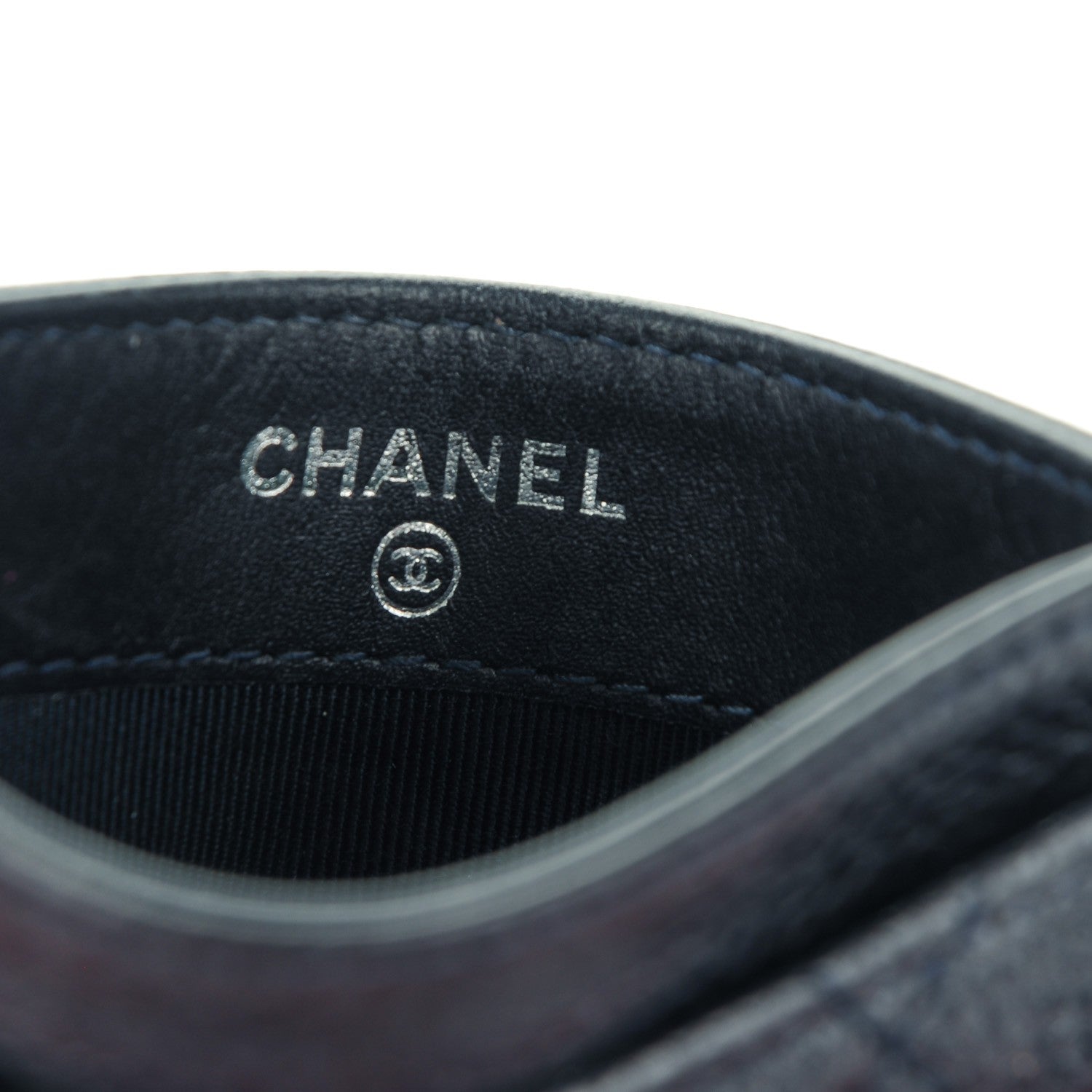 Chanel Caviar Quilted Card Holder Marine 6 of 8