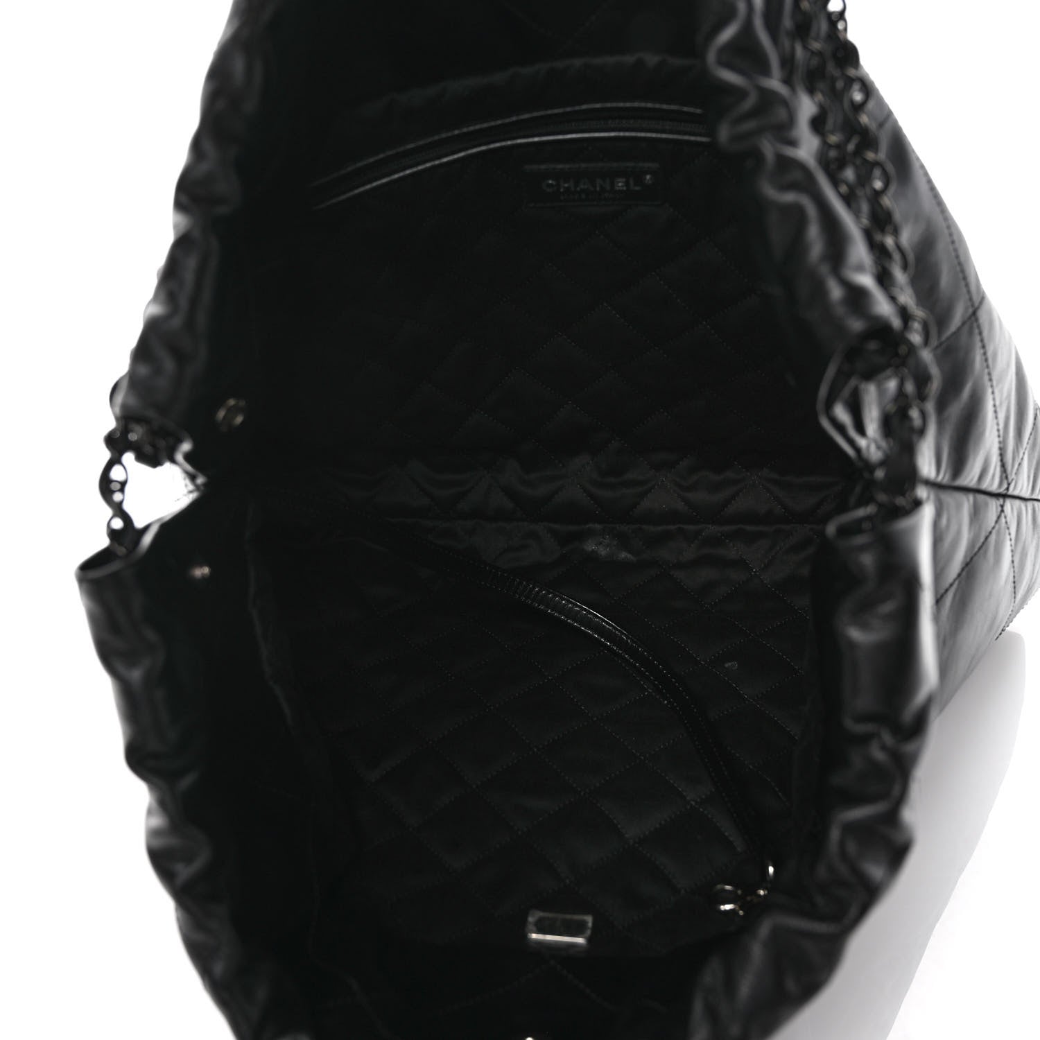 Chanel Shiny Calfskin Quilted Small Chanel 22 So Black 5 of 9