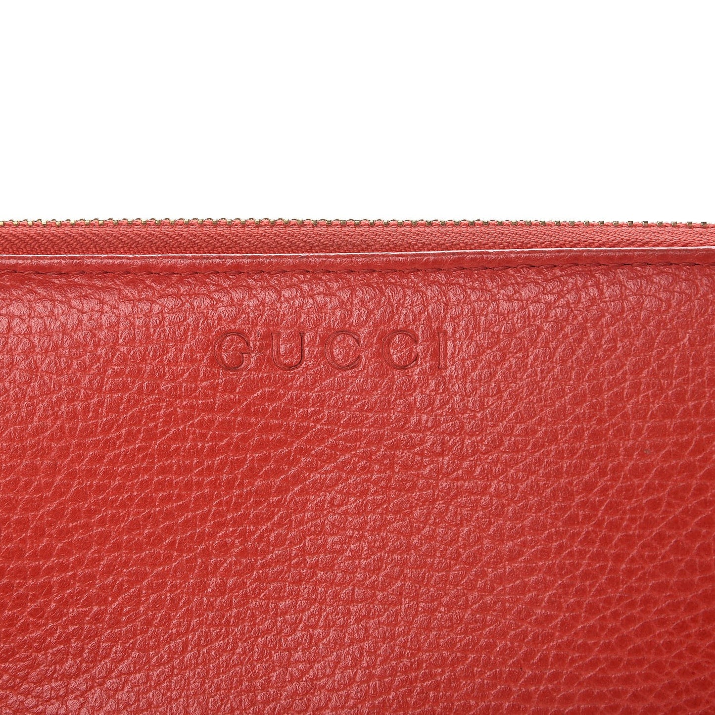 Pebbled Calfskin Donna Long Wallet Red