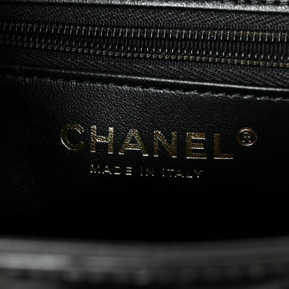 Chanel Shiny Aged Calfskin Quilted Nano Kelly Shopper Black 5 of 9