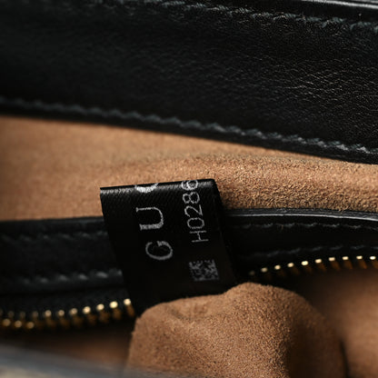 Gucci GG Supreme Monogram Calfskin Small Padlock Top Handle Bag Beige Black Cuir 8 of 11