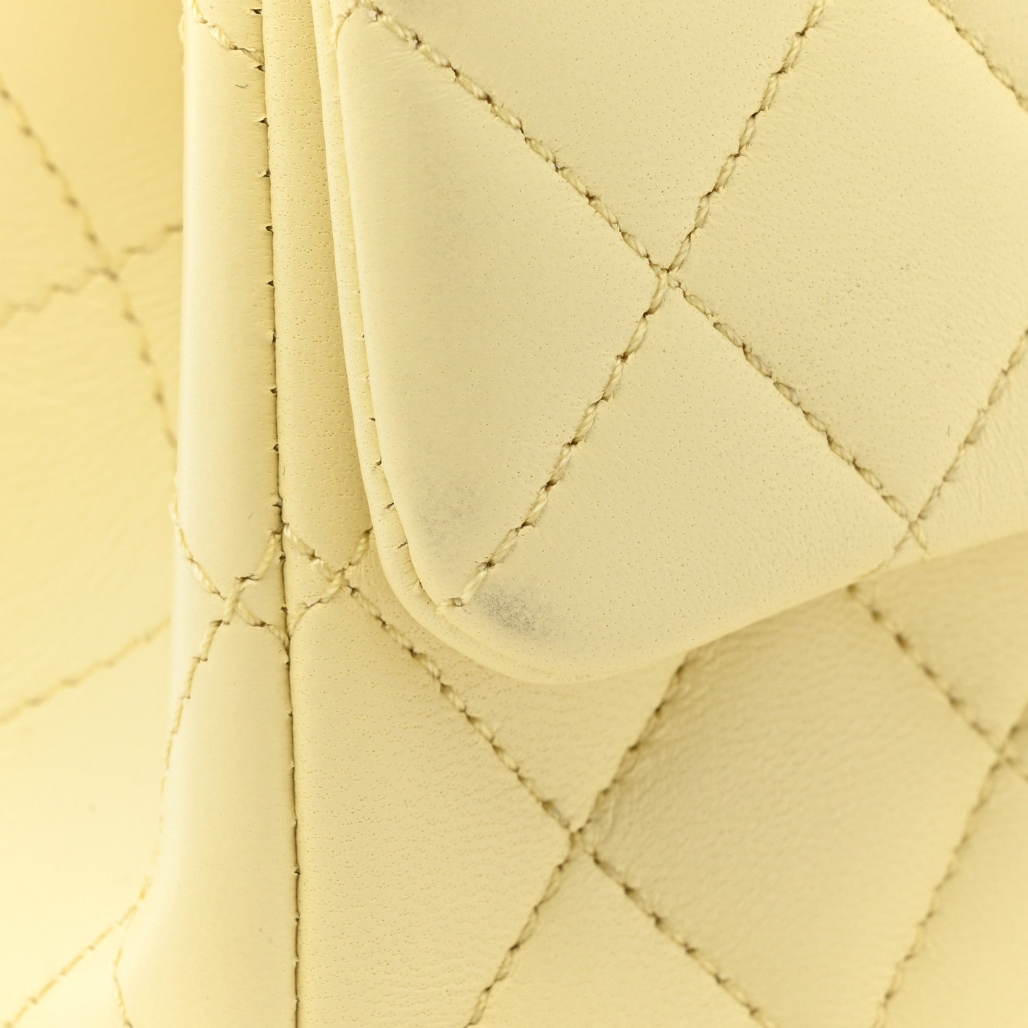 Chanel Lambskin Quilted Mini Rectangular Sweet Camellia Flap Yellow 13 of 14