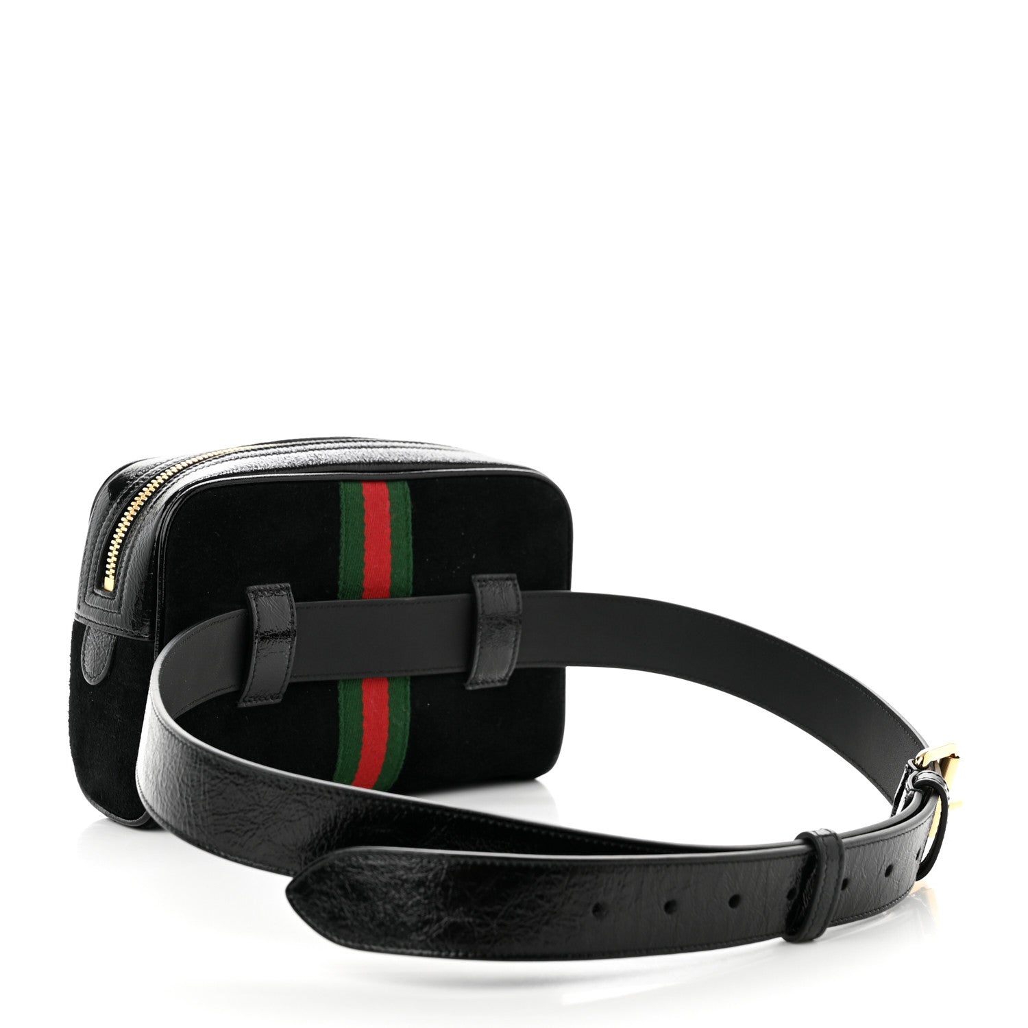 Gucci Suede Small Ophidia Belt Bag 95 38 Black 2 of 10