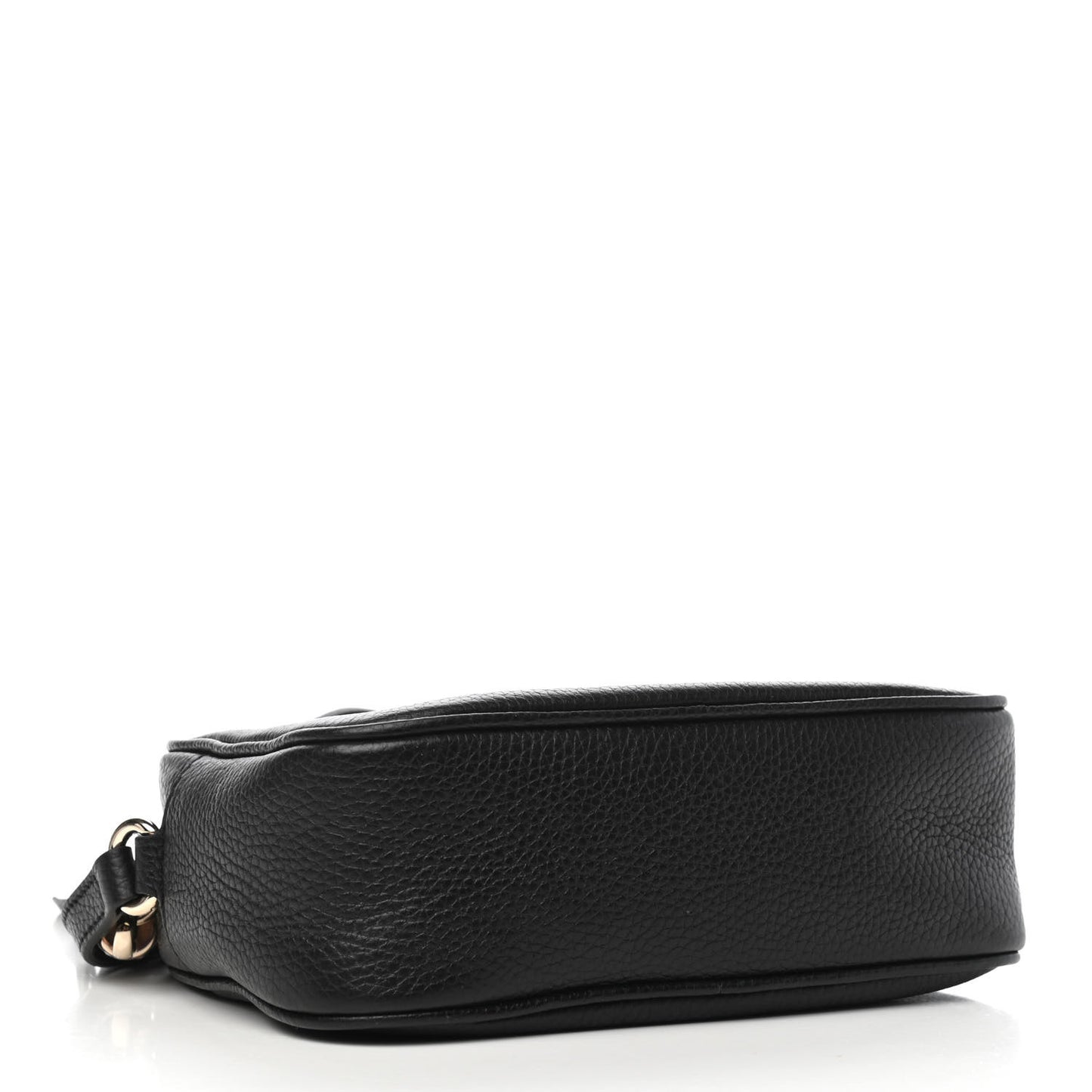Pebbled Calfskin Small Soho Disco Bag Black