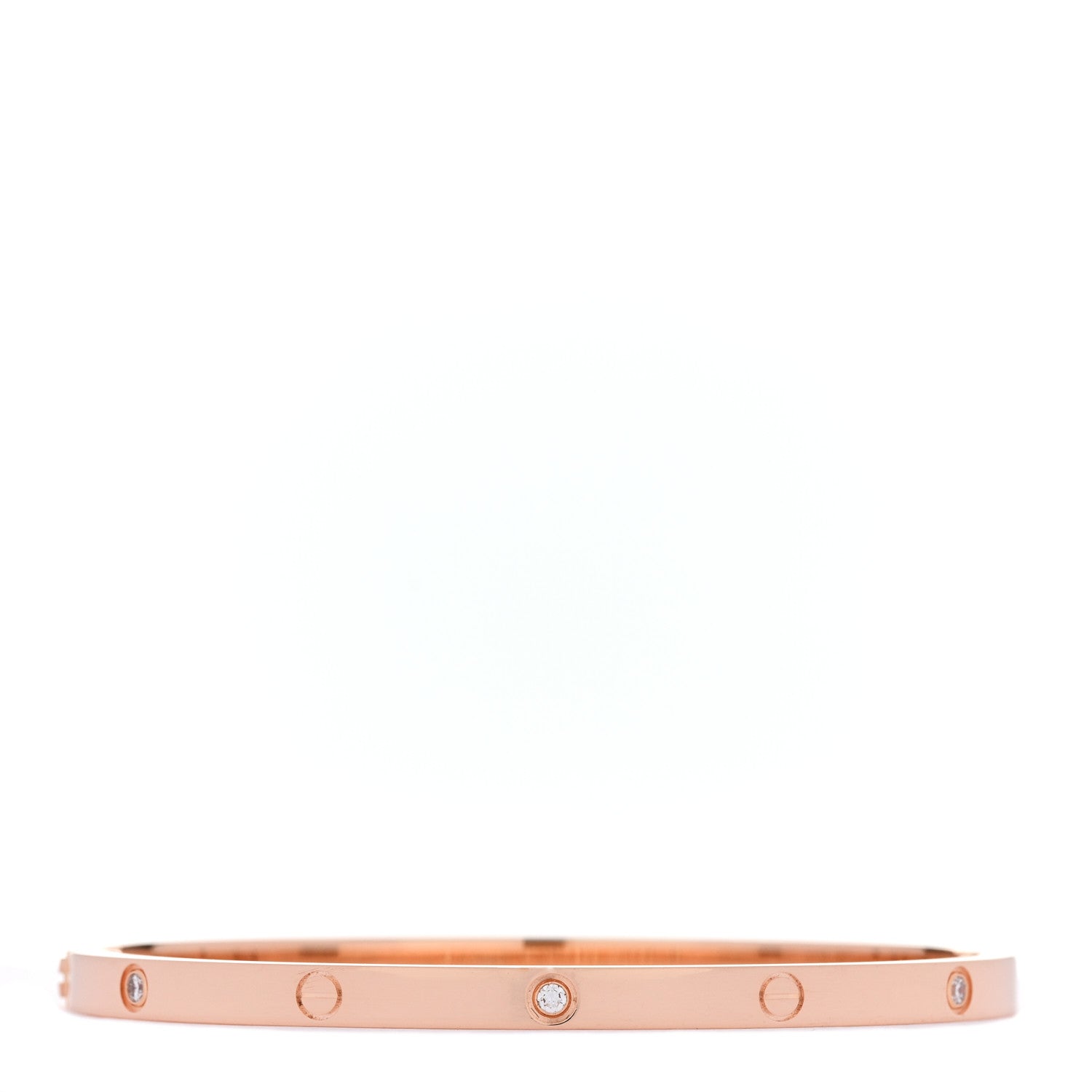 Cartier 18K Pink Gold 6 Diamond Small LOVE Bracelet 16 2 of 7