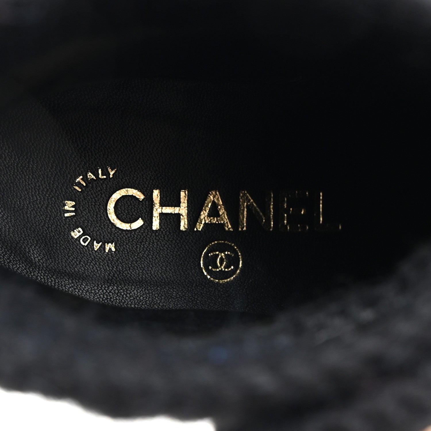 Chanel Calfskin Knit CC Short Boots 36 Black 6 of 9