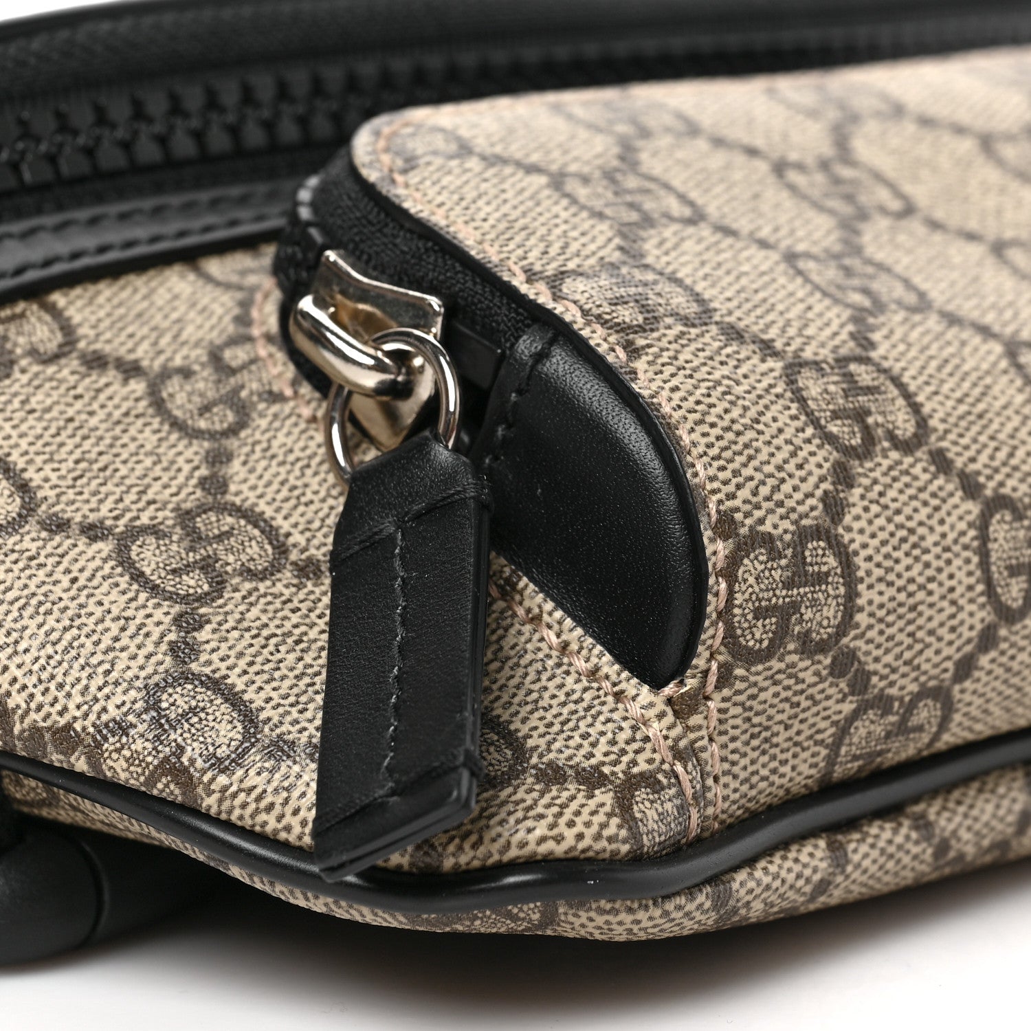 Gucci GG Supreme Monogram Belt Bag Black 7 of 9