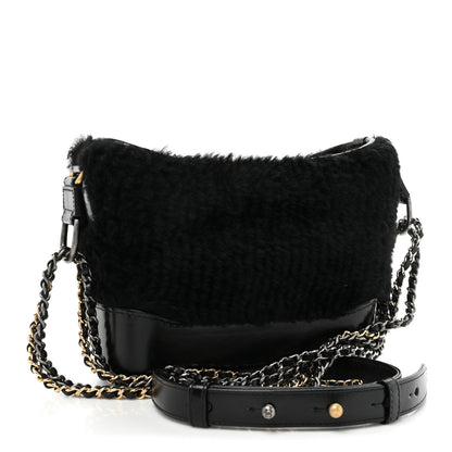 Chanel Shearling Small Gabrielle Hobo Black 3 of 10