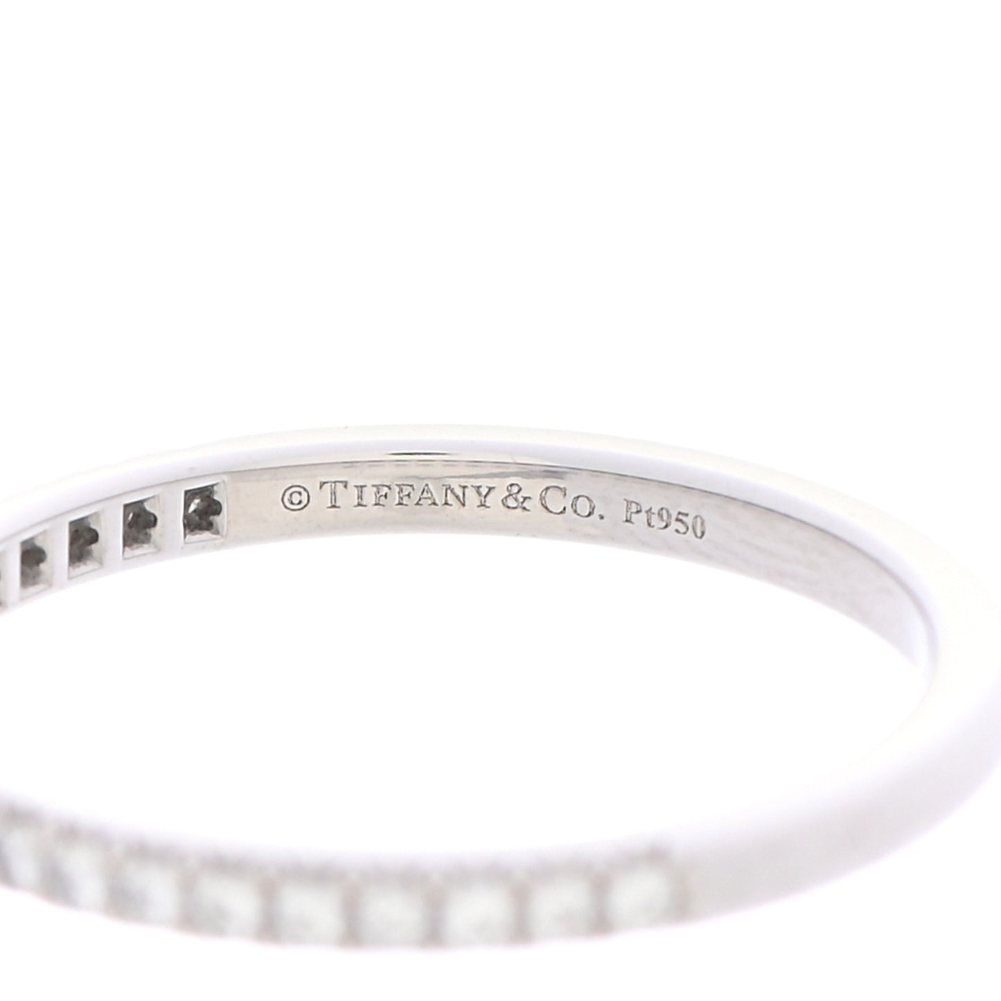Platinum Diamond .17ctw Soleste Half Eternity Band Ring 57 8