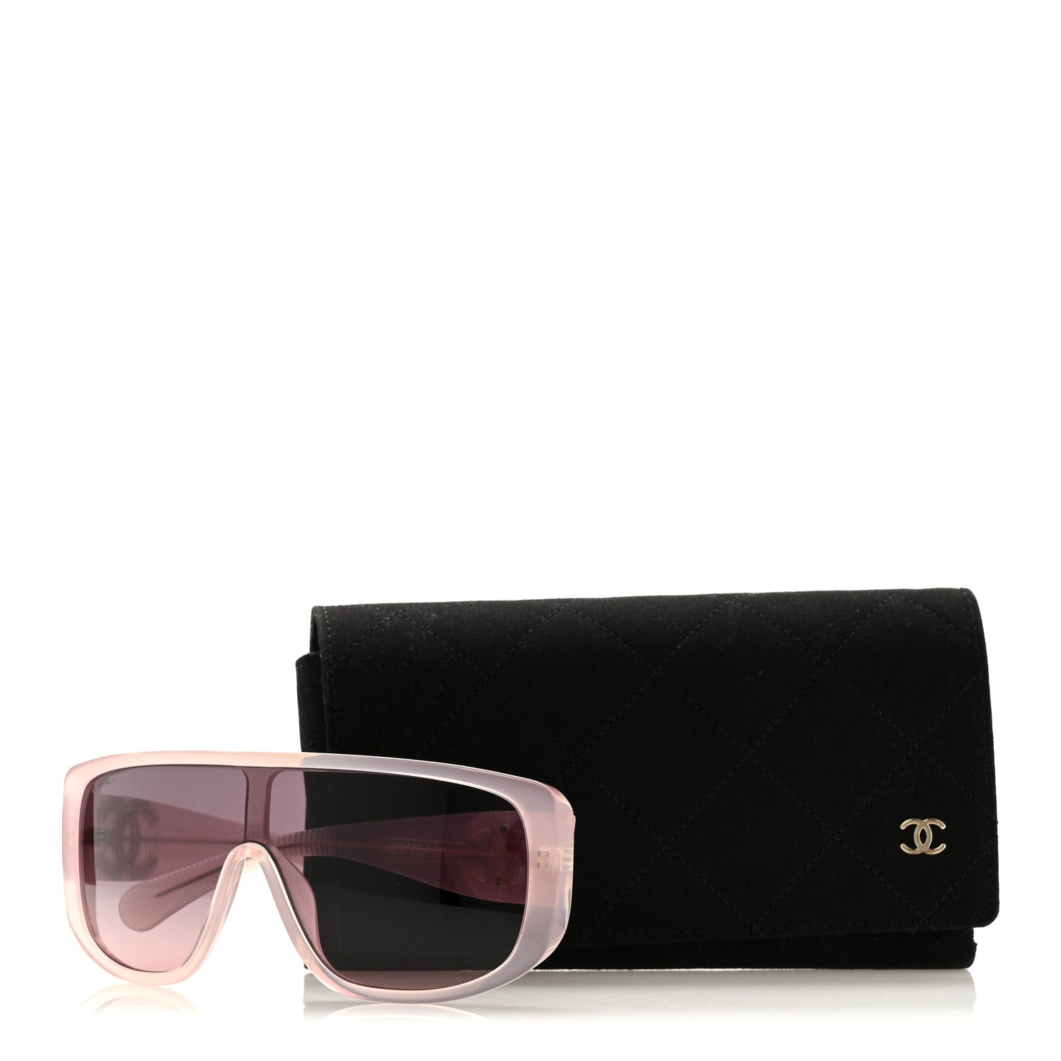 Chanel Acetate Shield Sunglasses 5495 Light Pink 8 of 8