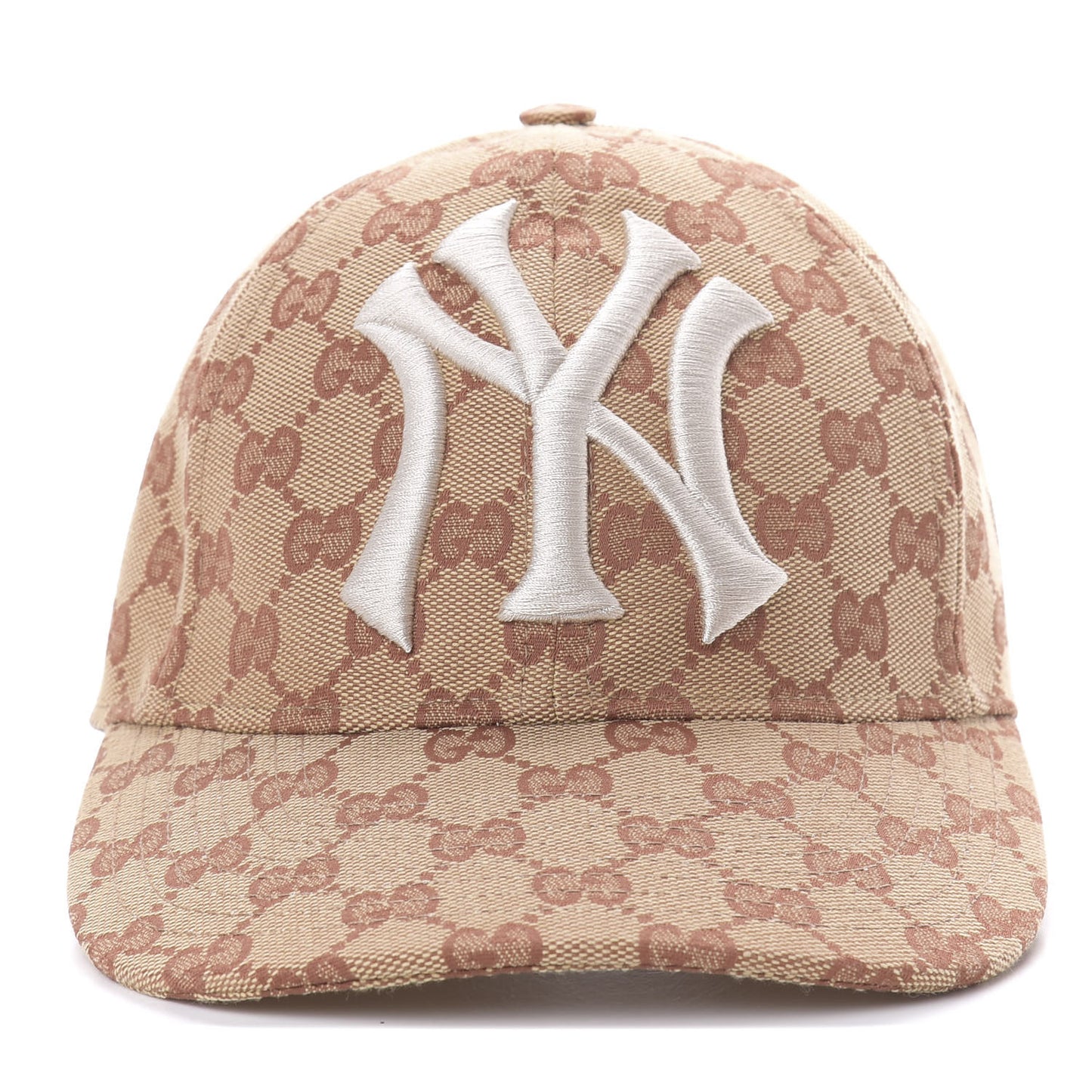 X MLB Monogram NY Yankees Baseball Hat 57-61 Beige Ruggine